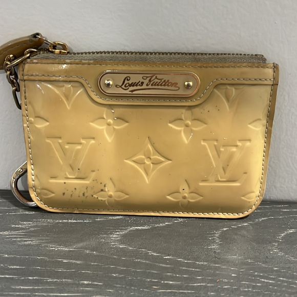 Louis Vuitton Wallet Coin Purse Pochette Cles beige Leather - Picture 2 of 8